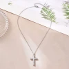 New copper-plated real gold cross necklace jewelry for cross-border trade in Europe and America, simple pendant, Southeast Asian trend, versatile, fully set with zircon Application Scenario